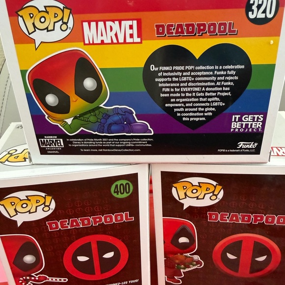 Marvel Deadpool Funko Pop set of 3 - Picture 2 of 6